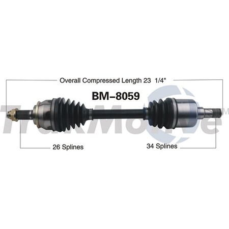 Surtrack Axle Cv Axle Shaft, Bm-8059 BM-8059